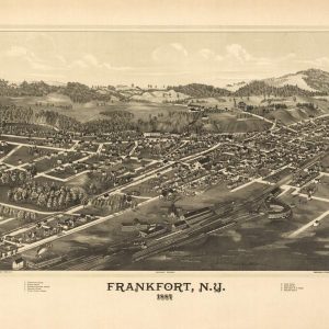 Bird's-eye view Frankfort - 1887