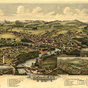 Bird’s-eye view Henniker - 1889