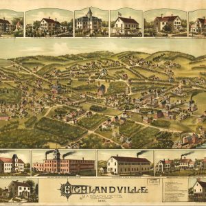 Bird’s-eye view Highlandville - 1887
