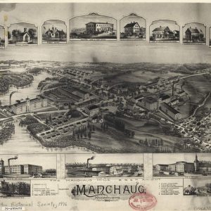 Bird's-eye view Manchaug - 1891