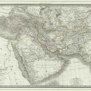 Map of Asiatic Turkey, Persia, Afghanistan, and Arabia