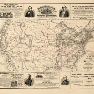 Railroad map of the USA - 1859