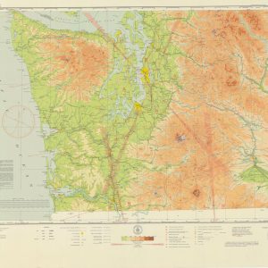 Seattle Section of U.S. Airway Map - 1933