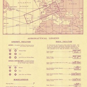 Airway Map The Azores to Berlin - 1948