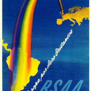 BSAA Vintage Airline Poster