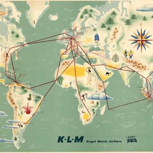 KLM - World Route Poster