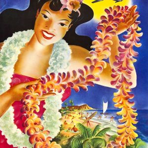 United Airlines Poster Hawaii