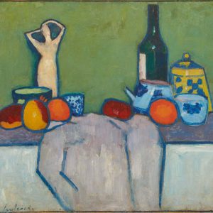 Still Life with Flask, Fruit and Figure