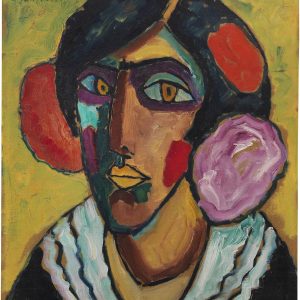 Woman's Head With Flowers in Her Hair