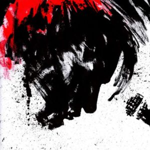 Extreme metal vocalist headshot piece by Den Unge Herr Holm showing a screaming profile under blood red background tones.